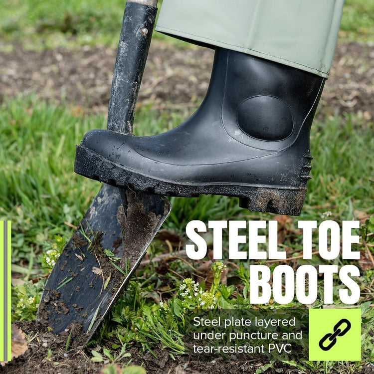 Pioneer V4710170-10 Heavy-Duty Steel Toe PVC Work Boot