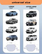 Windshield Cover for Snow and Ice, Upgraded 4-Layer Material Thickened Windshield Snow Cover with Mirrors, Waterproof Dustproof Frost Guard Magnetic Car Cover for Winter, Fits Most Cars SUVs