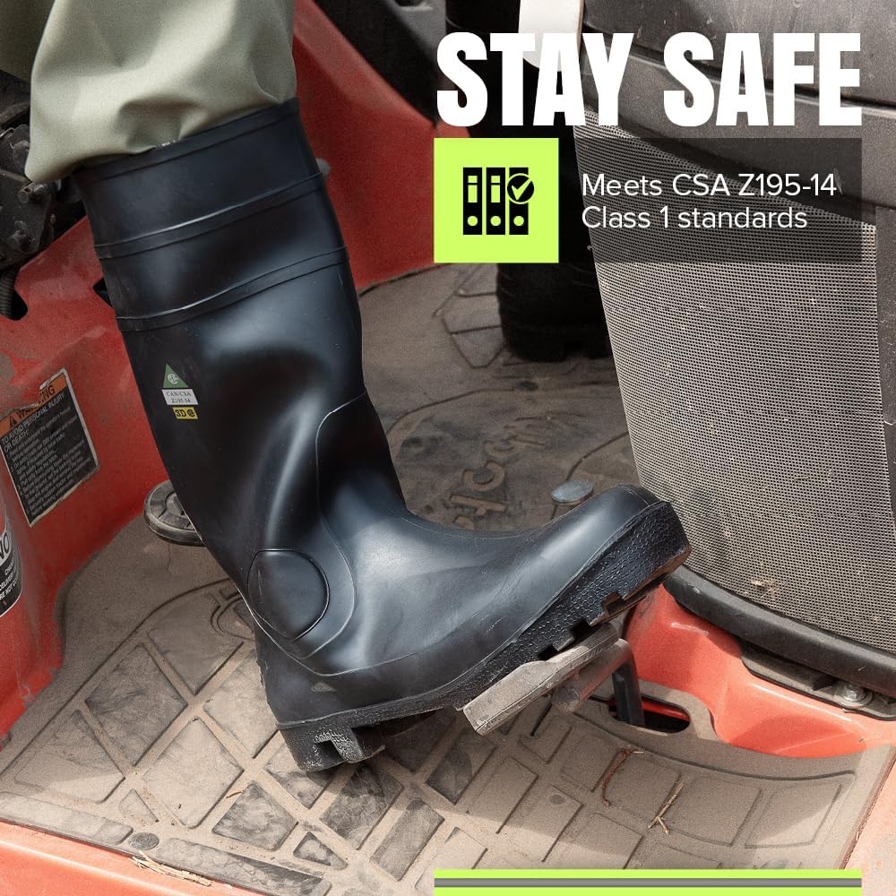 Pioneer V4710170-10 Heavy-Duty Steel Toe PVC Work Boot