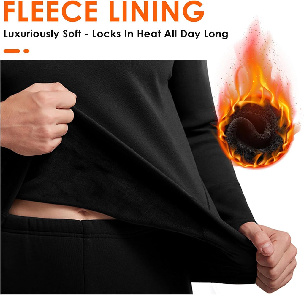 AMOVO Heated Thermal Shirt for Men Women - Electric Heating Thermal Tops Fleece Lined Base Layer Long Sleeves, 3 Heat Levels
