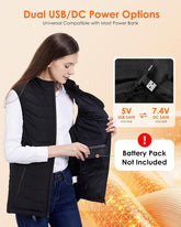 AMOVO Heated Vest for Men Women - 28 Heating Zones Electric Heated Coat for Cold Weather, 3 Levels Heat, Machine Washable